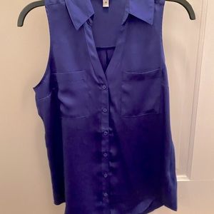 Express- XS satin blouse. NWOT. Royal blue.